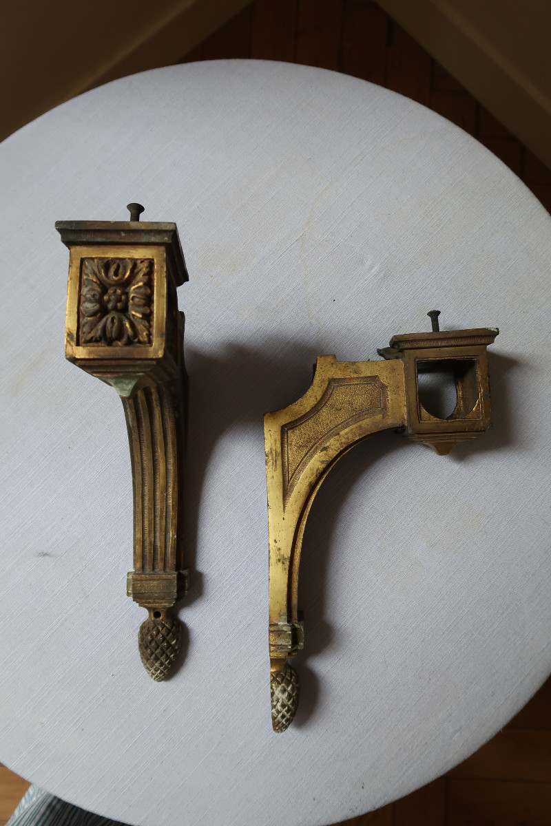 Paire d' Eléments  de barre de rideaux