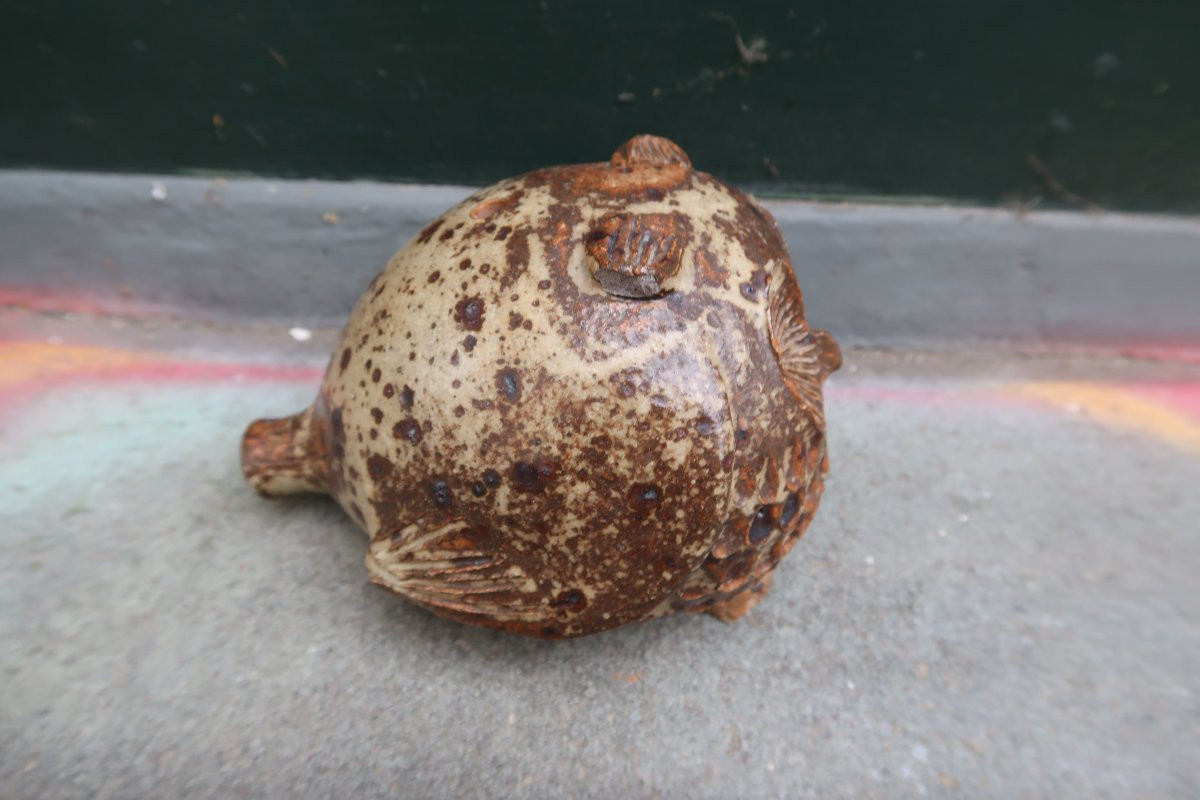 Chouette en Céramique   La Borne 1970-photo-2