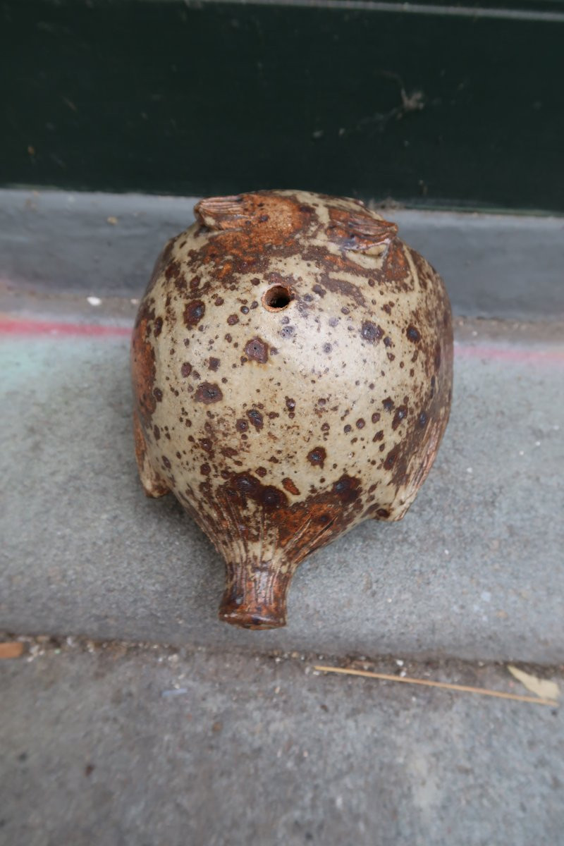 Chouette en Céramique   La Borne 1970-photo-4