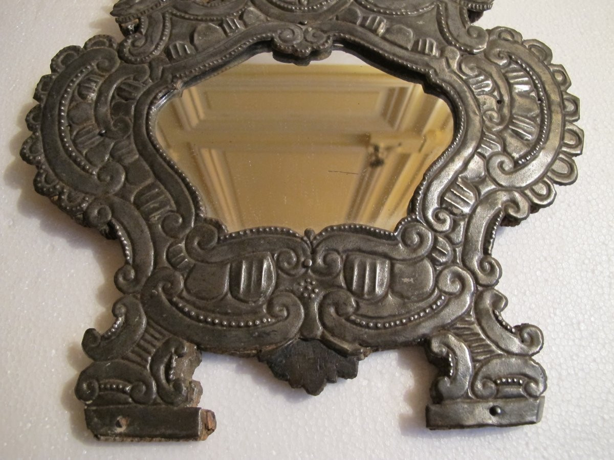 Repoussé Mirror, Early 18th Century-photo-3