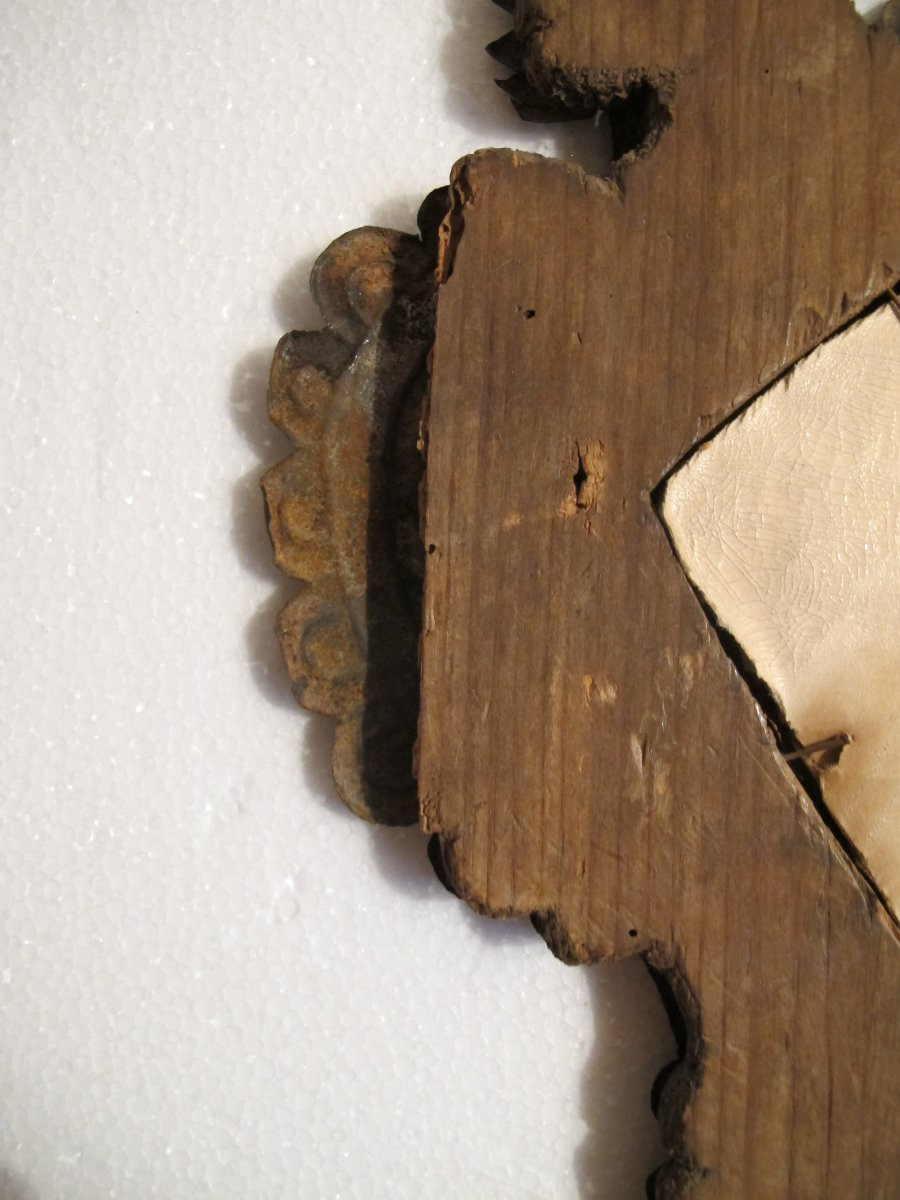 Repoussé Mirror, Early 18th Century-photo-3