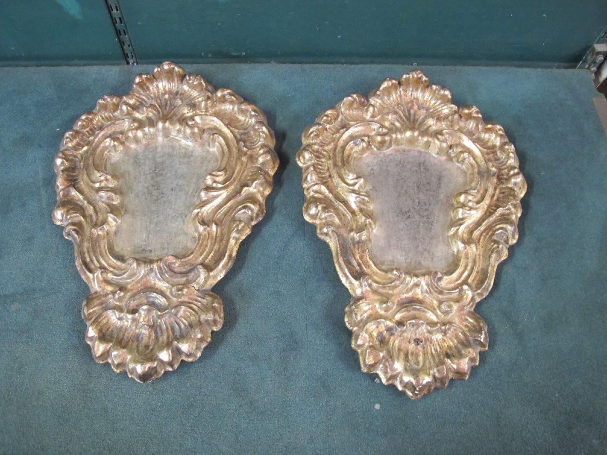 Paire de bois doré  Style  L XV -photo-5