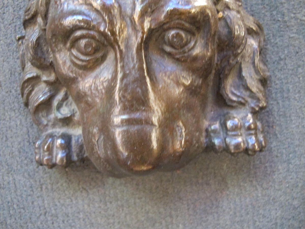 Mufle de lion en bronze  XIX -photo-2