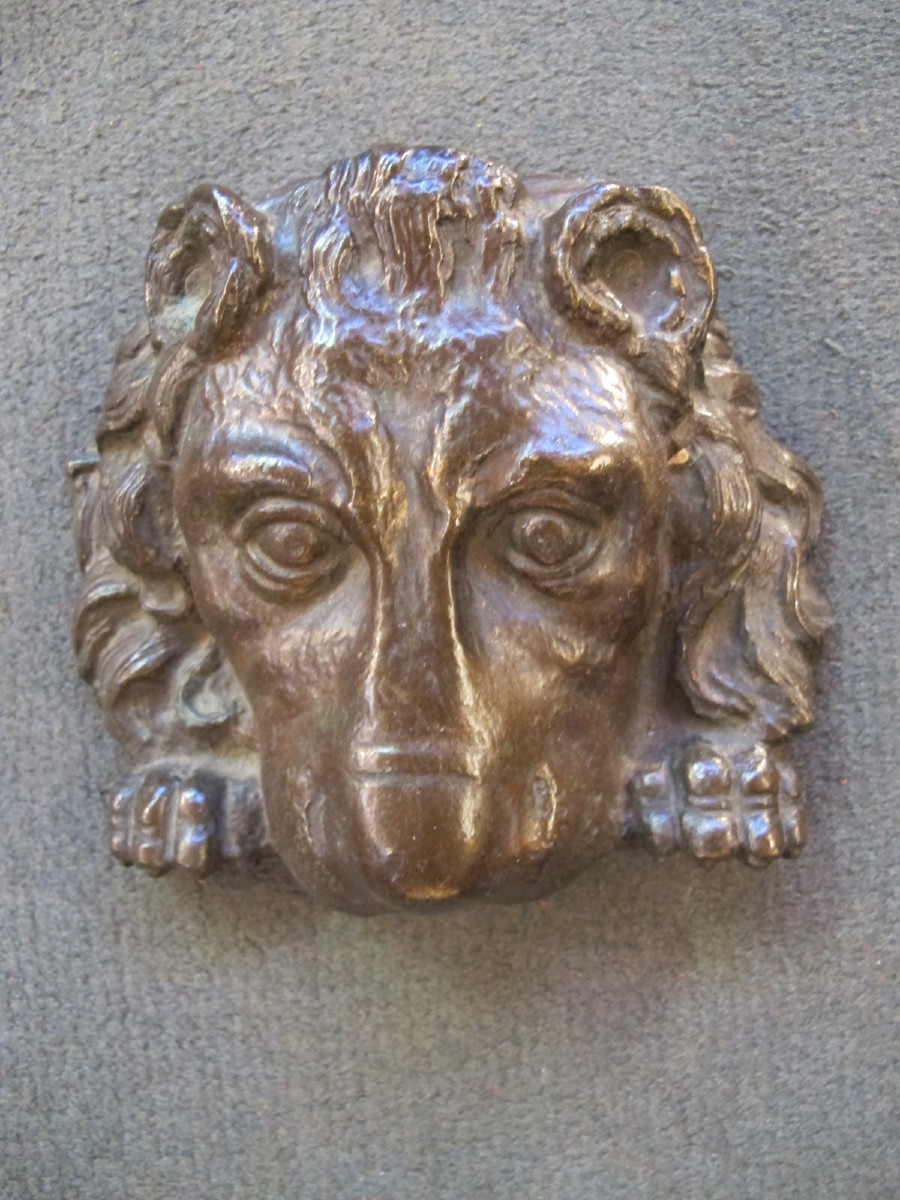 Mufle de lion en bronze  XIX 