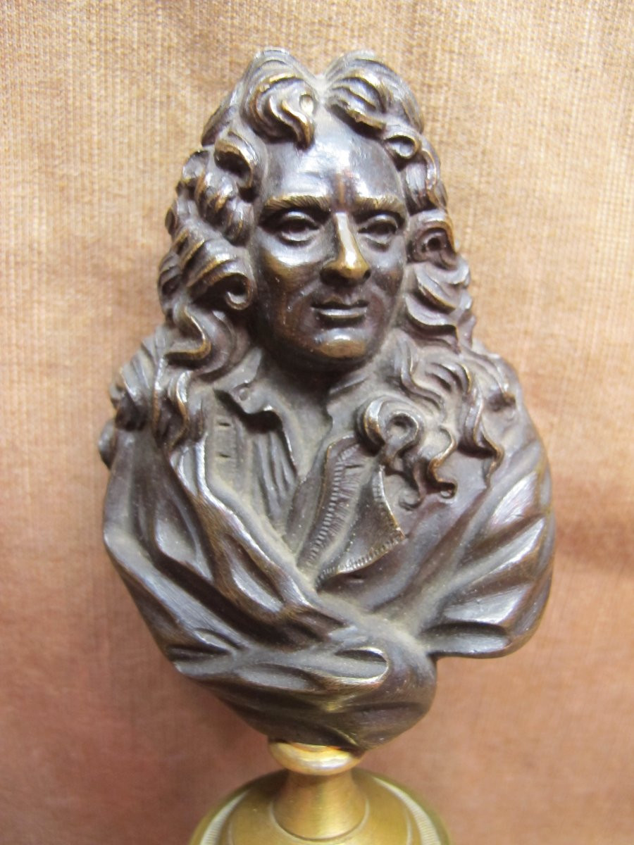 Buste en bronze du poéte La Fontaine-photo-4