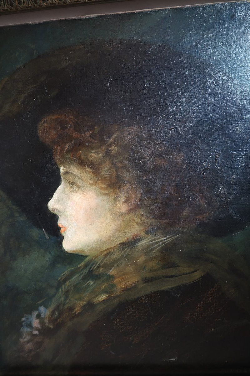 Portrait d' une Elégante  vers 1900-photo-1