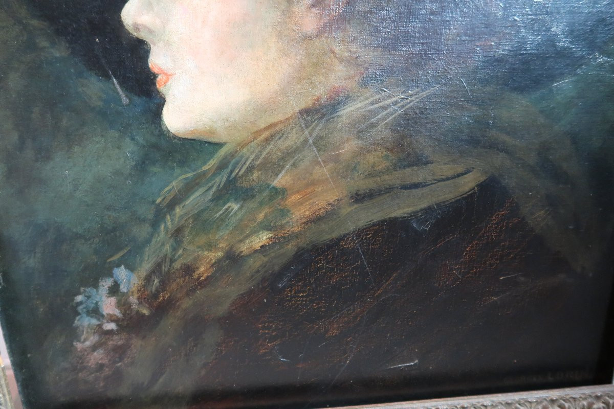 Portrait d' une Elégante  vers 1900-photo-2