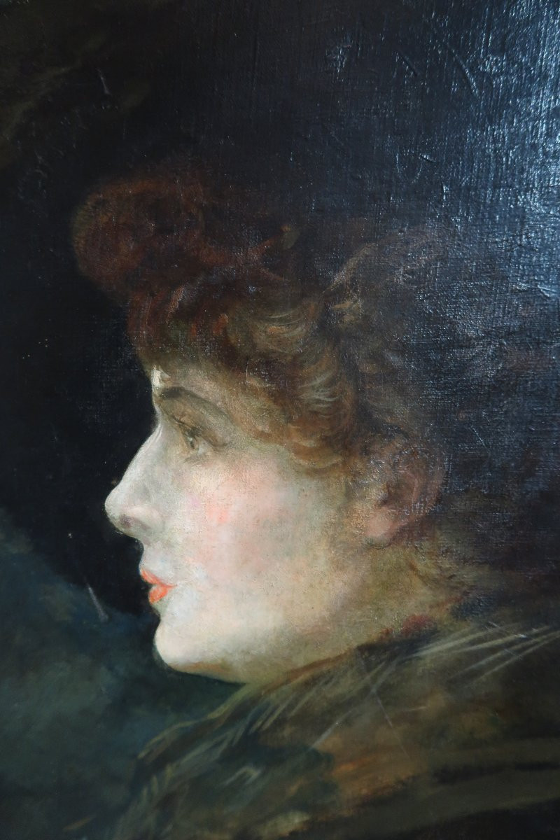 Portrait d' une Elégante  vers 1900-photo-3