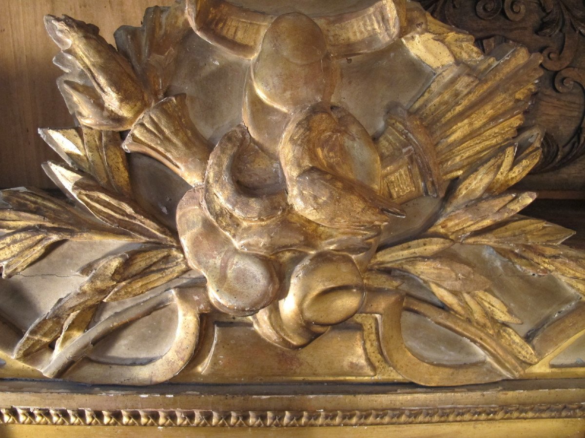 Mirror In Painted And Gilded Wood Period L XVI-photo-2