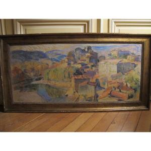 Paysage Par Henri Brugnot