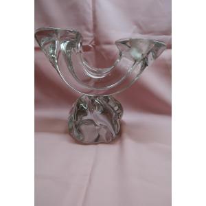 Paire de Candélabres signés  Daum France