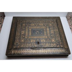 19th Century Morocco Leather Letter Box