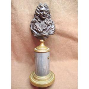 Bronze Bust Of The Poet La Fontaine