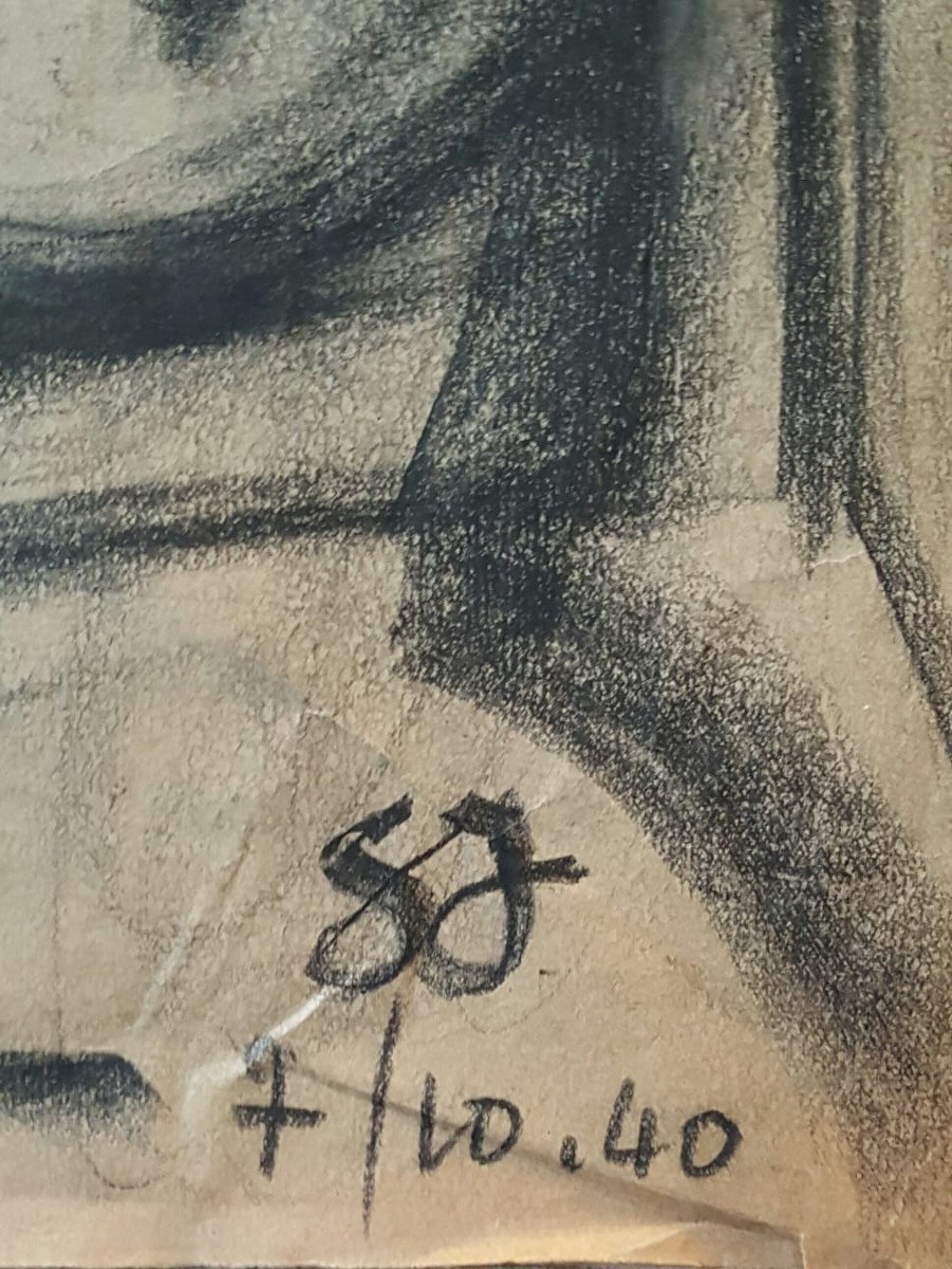Georges Joubin: Drawing, Bust Nude-photo-2
