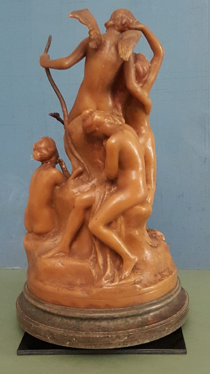 Henri Edouard Vernhes: Le choix de Cupidon, Statue de Cire-photo-3