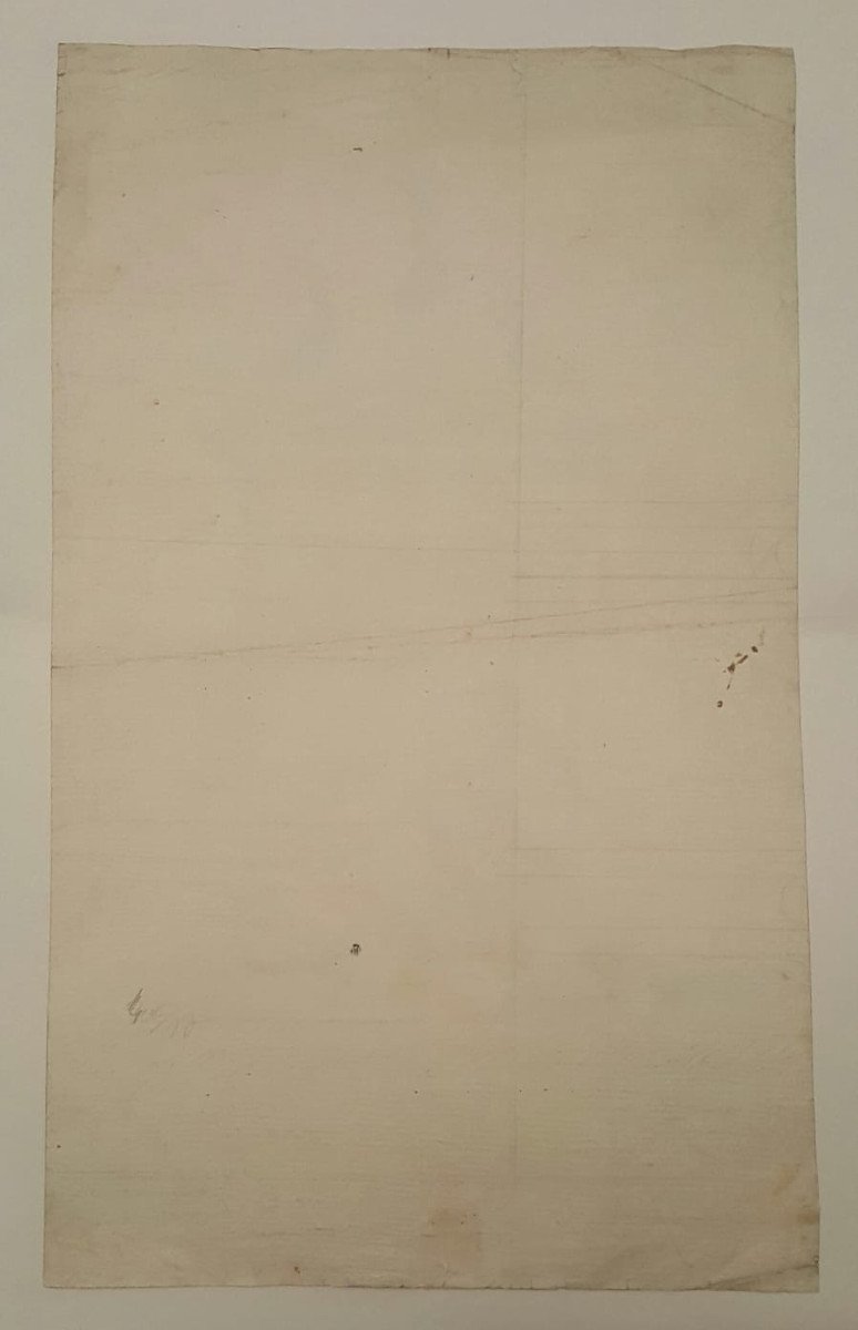 Architecture: Chapel Facade Drawing, Possibly Jesuit, 2nd Half Of The 18th Century-photo-2