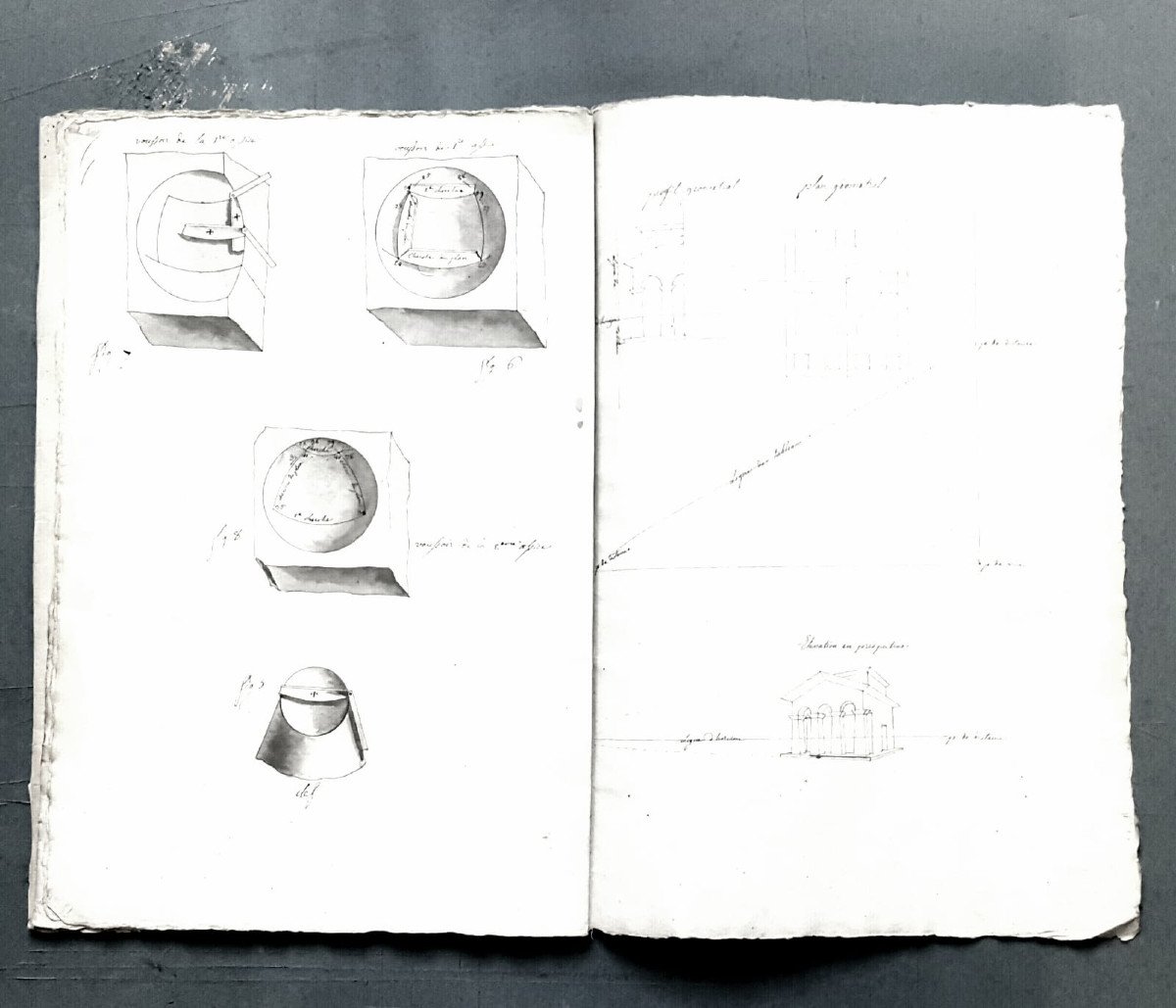 Cahier d'Architecture (militaire?), époque: 1800-photo-6
