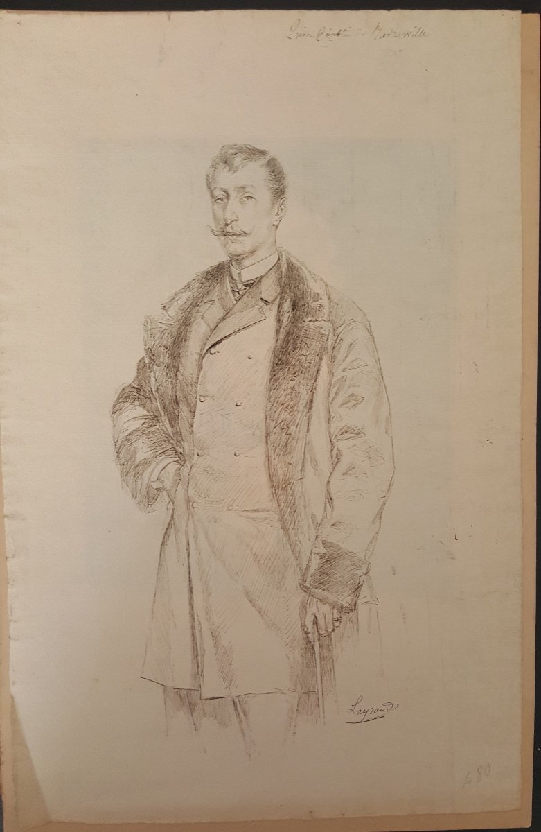 Joseph Fortuné Seraphin Layraud: Portrait Of Prince Constantin Radziwill, Drawing