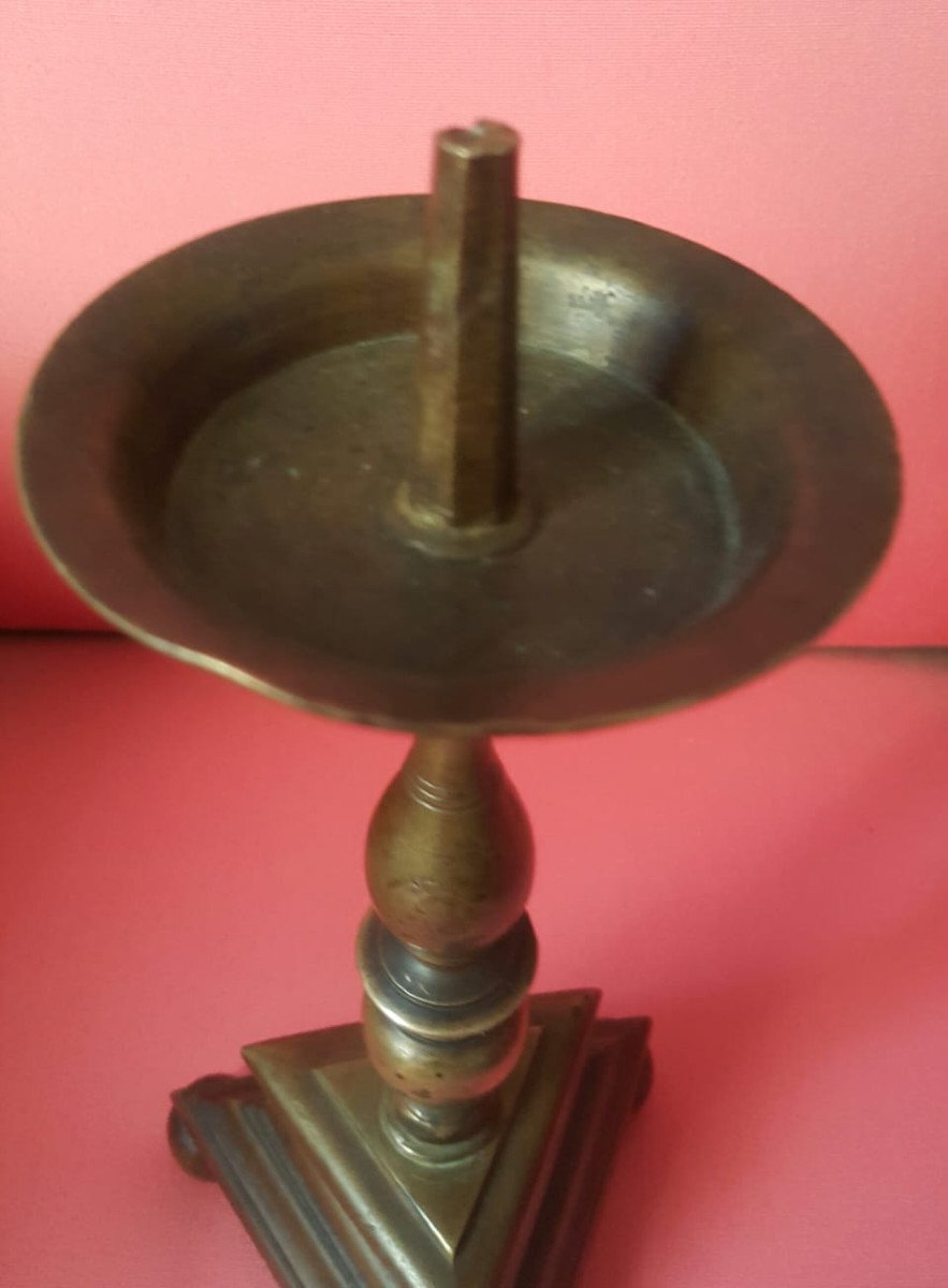 Bronze Tripod Candle Stick, 16th Century-photo-3