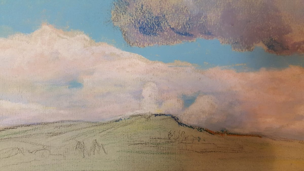 Clouds, Pastel By Hélène Marion-photo-2