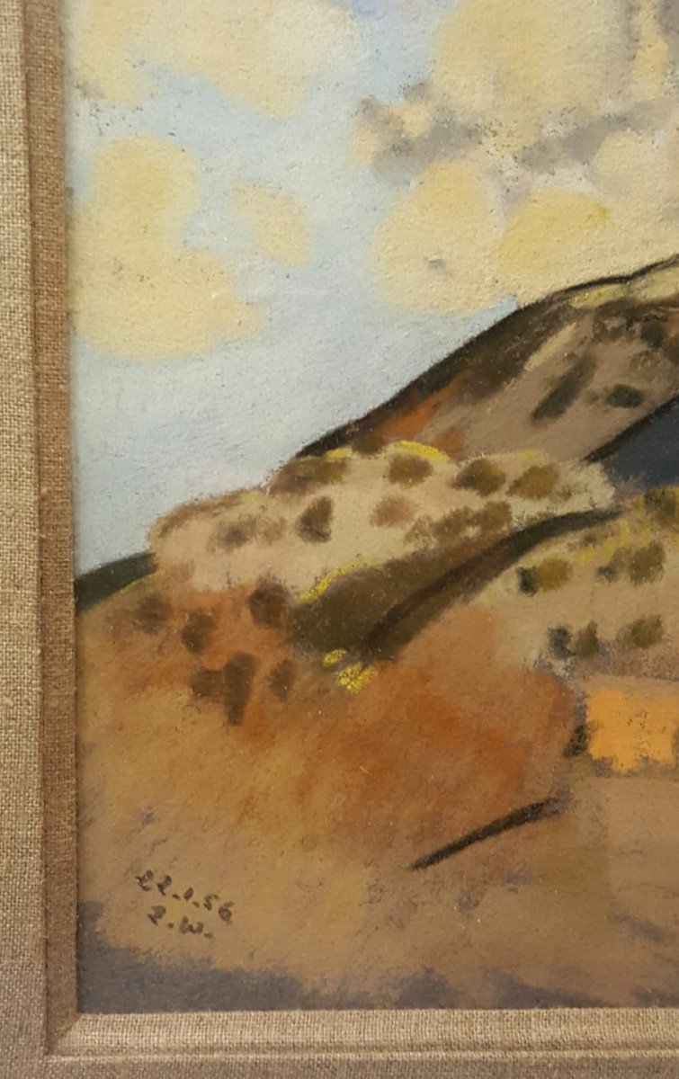 The Inspired Hill, Pastel By Zoum Walter, 1956-photo-2