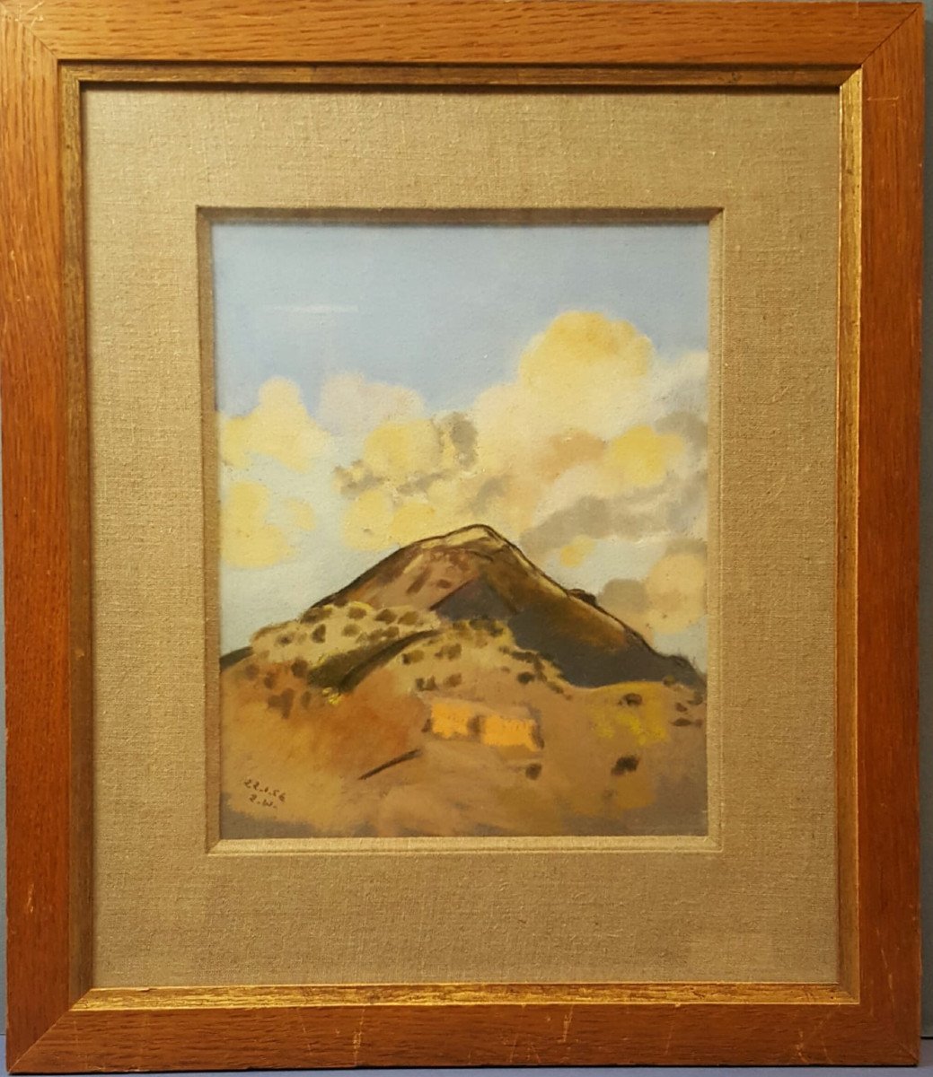 The Inspired Hill, Pastel By Zoum Walter, 1956