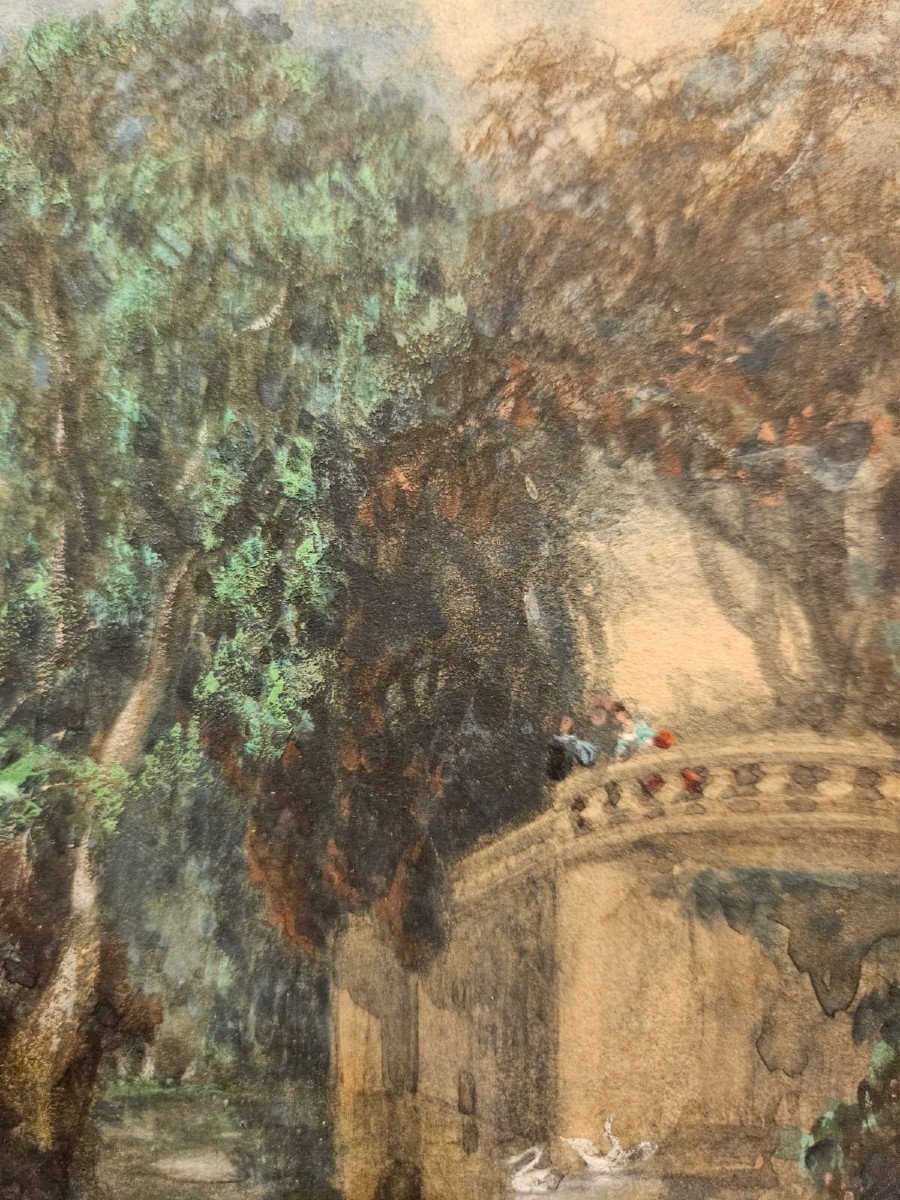 Mathias Lepeintre: Parc romantique, aquarelle-photo-3