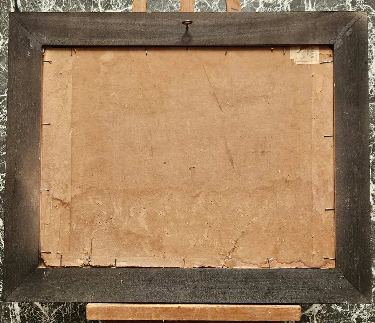 Glycine, huile sur carton, Ecole Française XIXème-photo-3