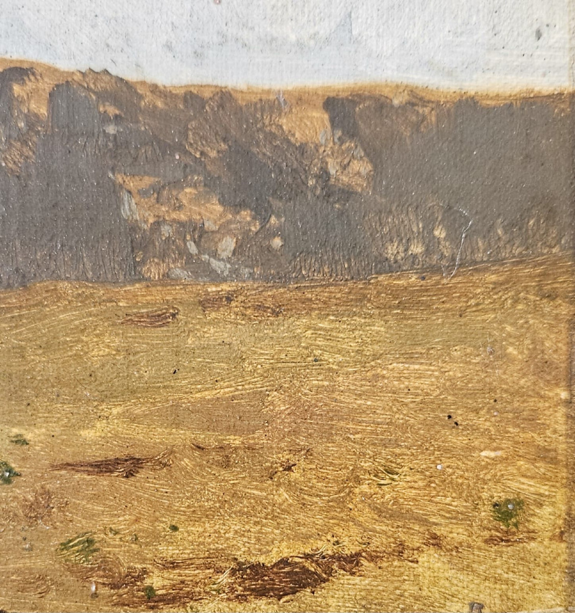 Oil On Canvas By Gustave Brion: Landscape Of The Causses-photo-1