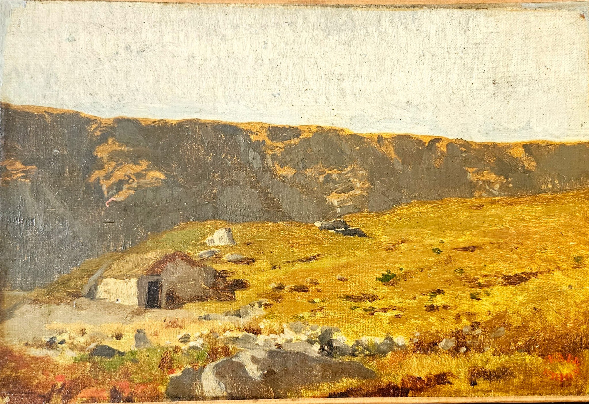 Oil On Canvas By Gustave Brion: Landscape Of The Causses
