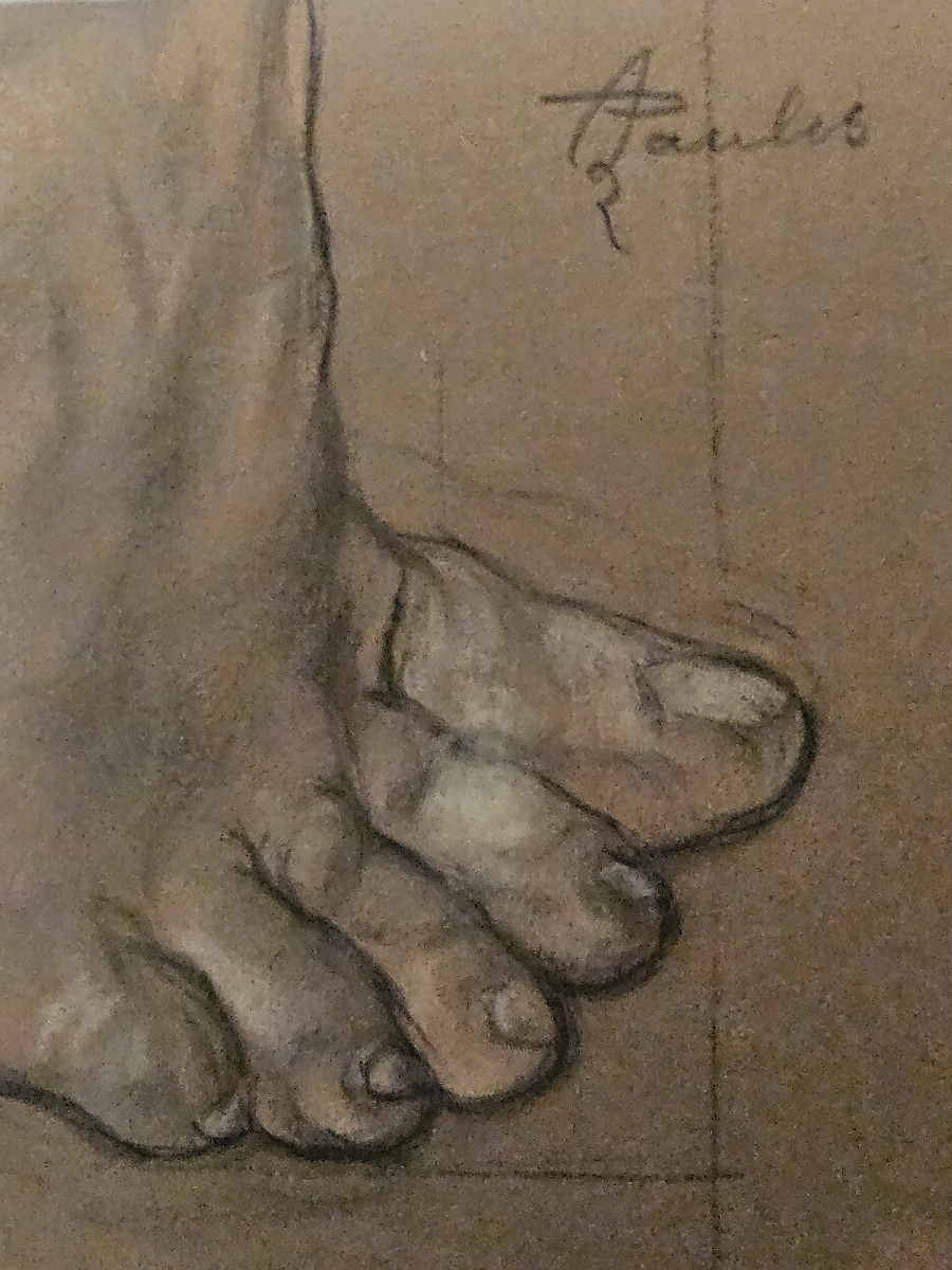 Leg Study, Pastel By Armand Paulis-photo-2