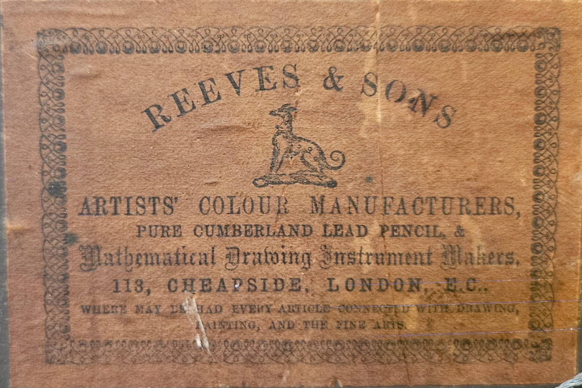 Intérieur de maison, huile sur bois de Paul Seignac-photo-2