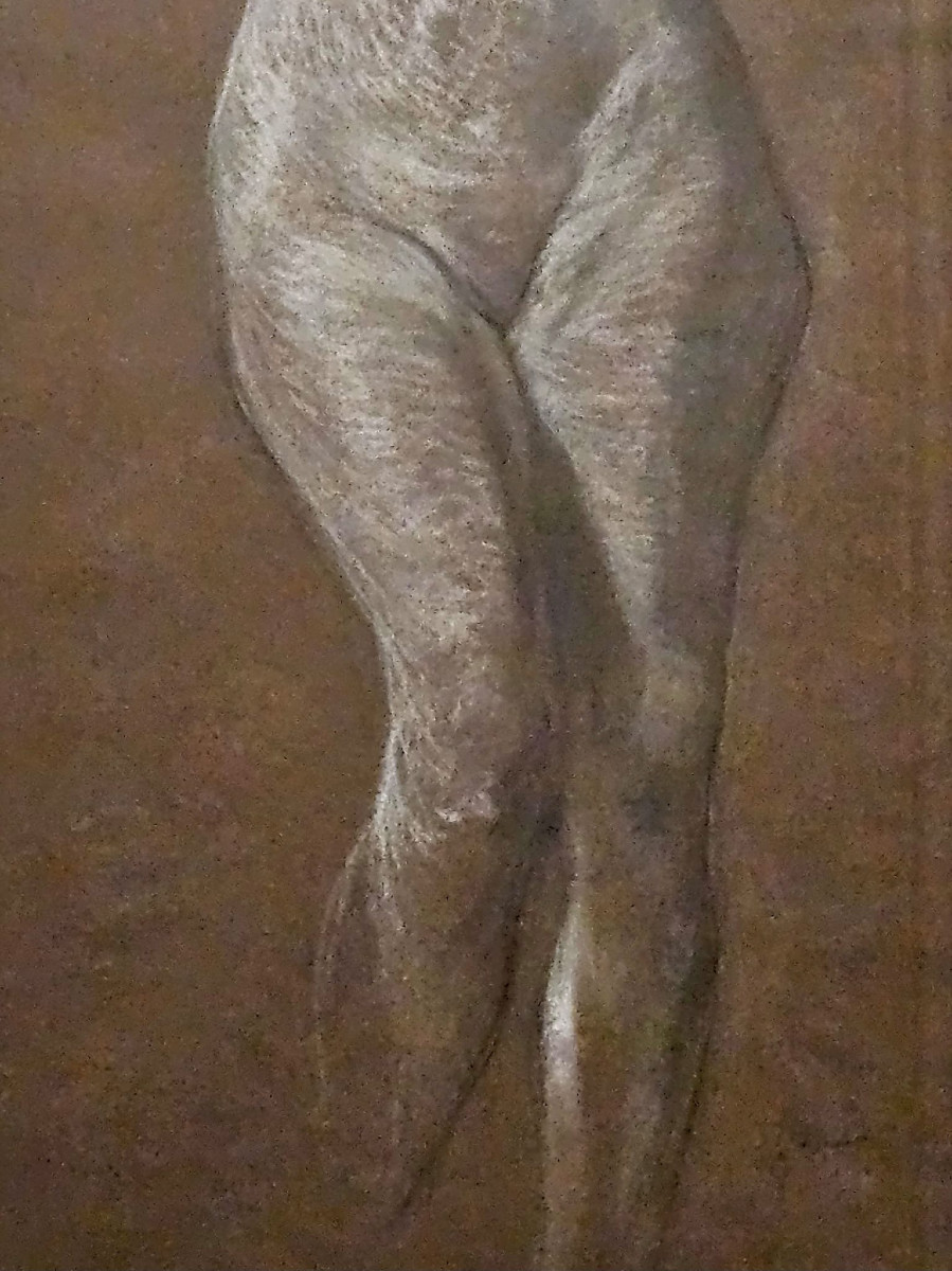 Nu, fusain et craie sur papier d'Armand Paulis 3-photo-2