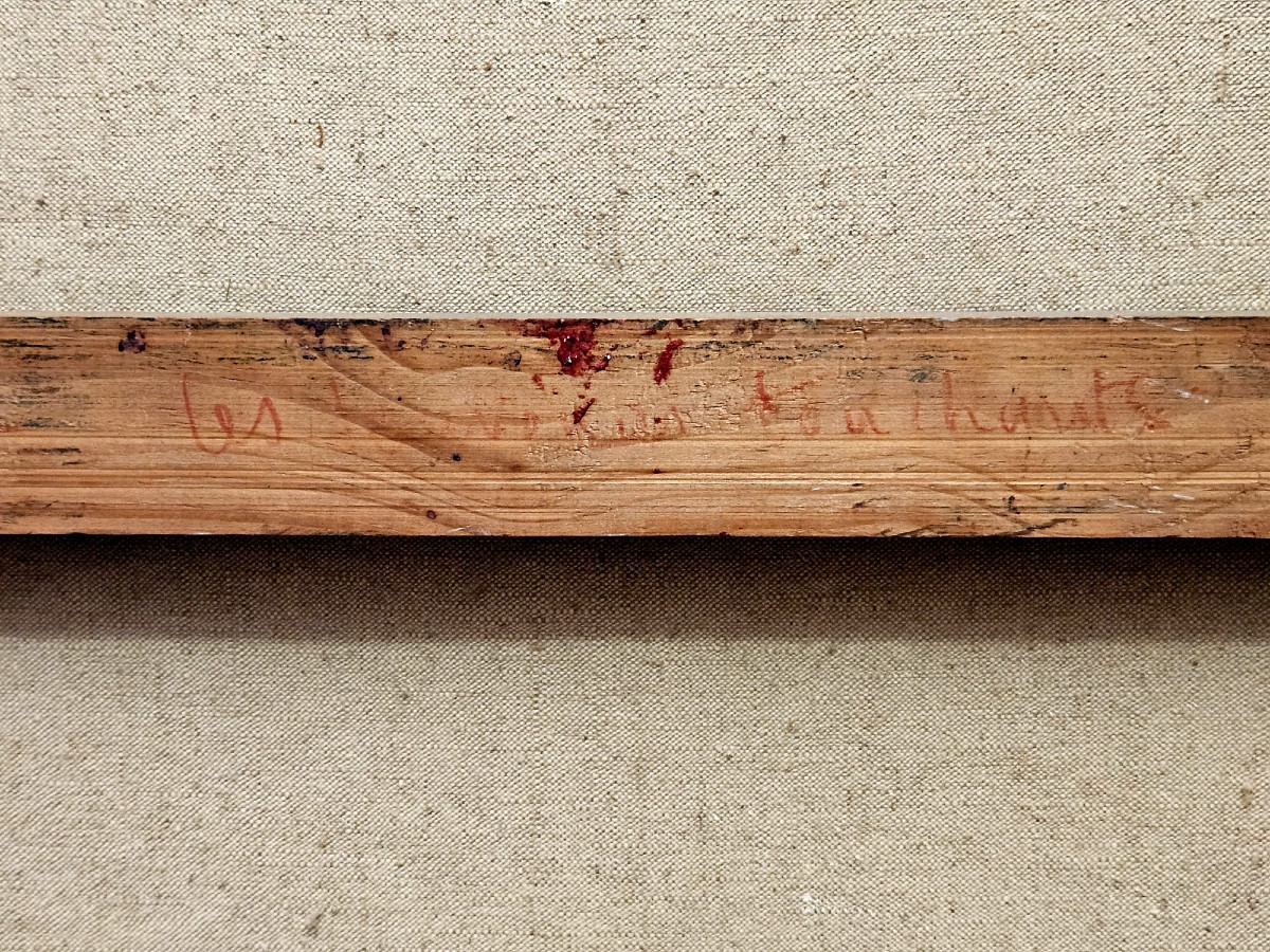 Anne-Marie aux images, huile sur toile de Paul Charlemagne, circa 1950-photo-4