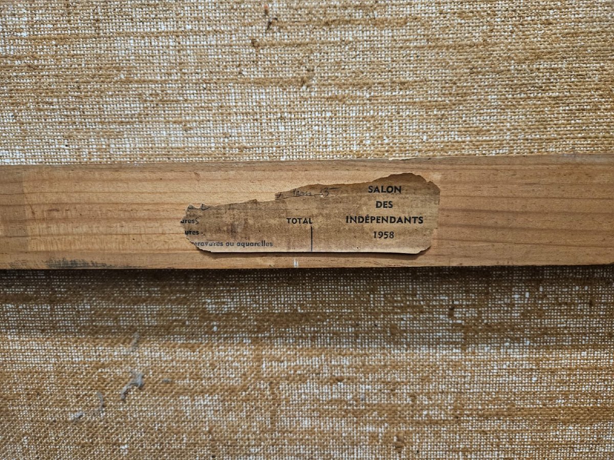 Ophicleide, Oil On Canvas By Paul Charlemagne, Exhibited At The Salon Des Indépendants In 1958.-photo-2