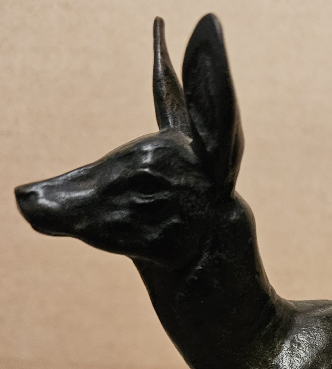 Reclining Doe, Bronze By Clovis Masson, Cast By Susse-photo-2
