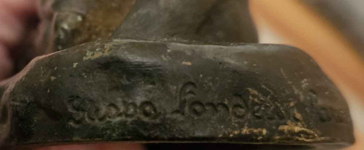 Reclining Doe, Bronze By Clovis Masson, Cast By Susse-photo-3