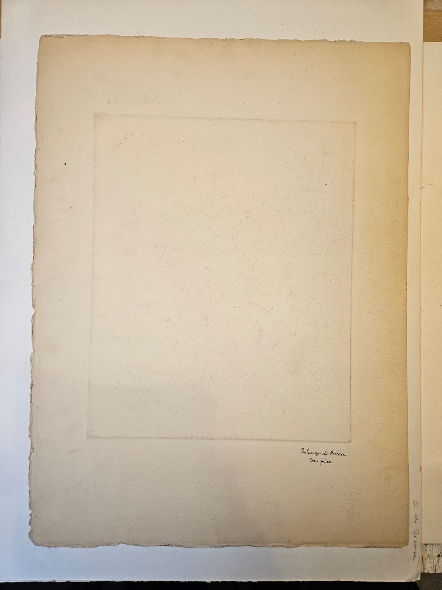 Gravure de Solange de Bièvre, portrait de son père.-photo-4