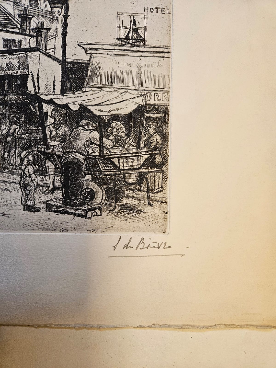 Rue Visconti, gravure de Solange de Bièvre-photo-2