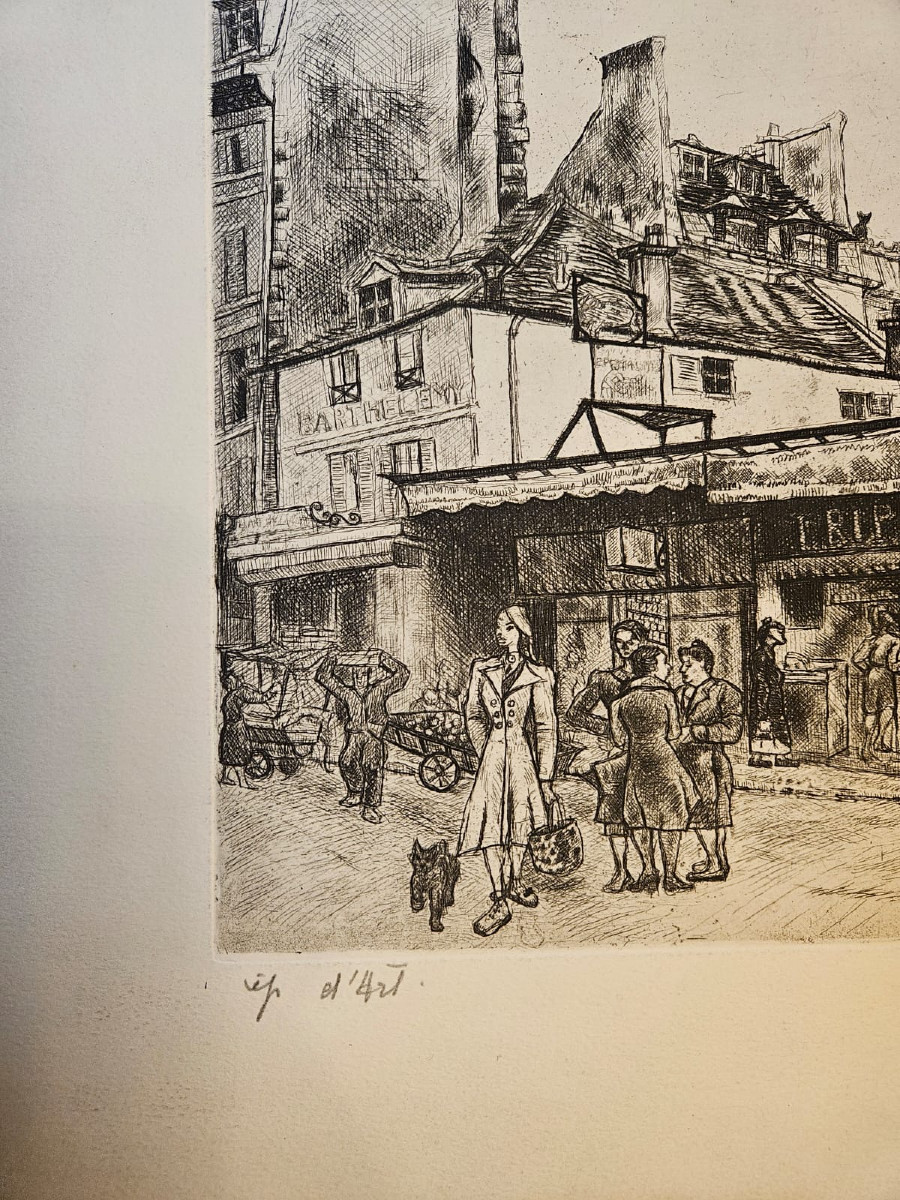 Rue Visconti, gravure de Solange de Bièvre-photo-3