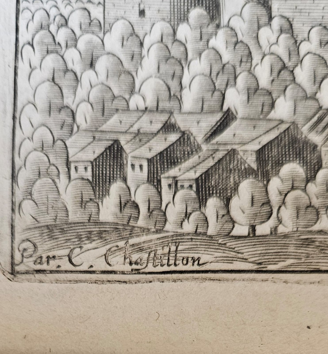 Château De Targé Near Chatellerault, Engraving By Chastillon, 17th Century-photo-2