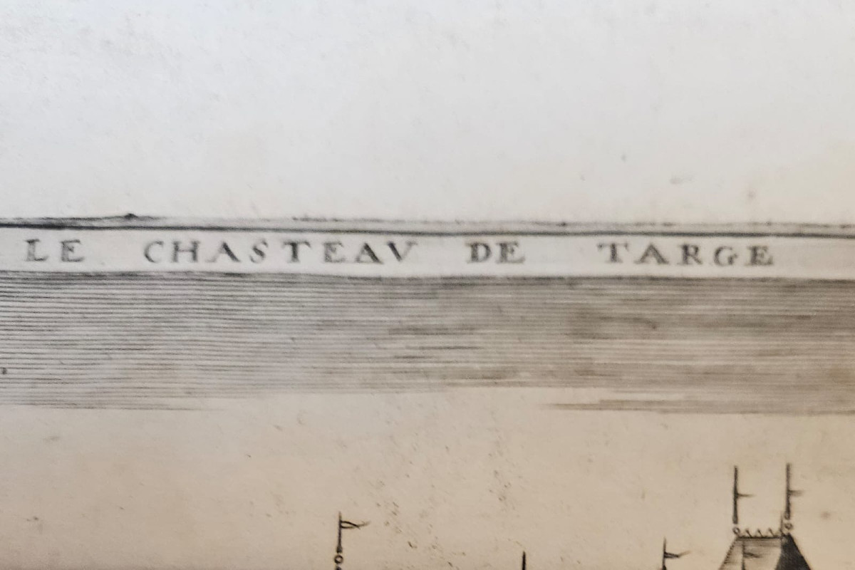 Château De Targé Near Chatellerault, Engraving By Chastillon, 17th Century-photo-3