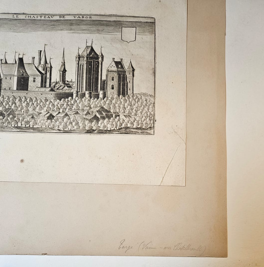 Château De Targé Near Chatellerault, Engraving By Chastillon, 17th Century-photo-4
