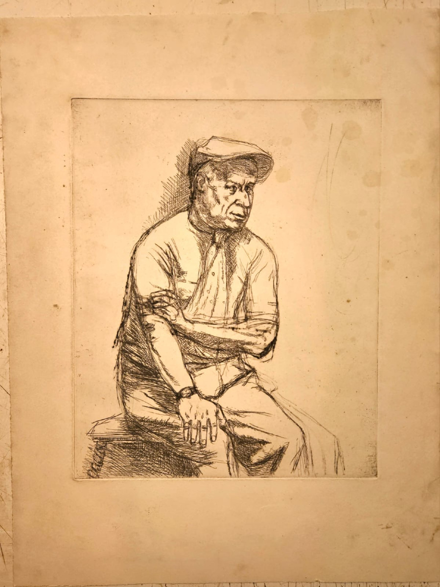 The Shoemaker On Visconti Street, Engraving By Solange De Bièvre