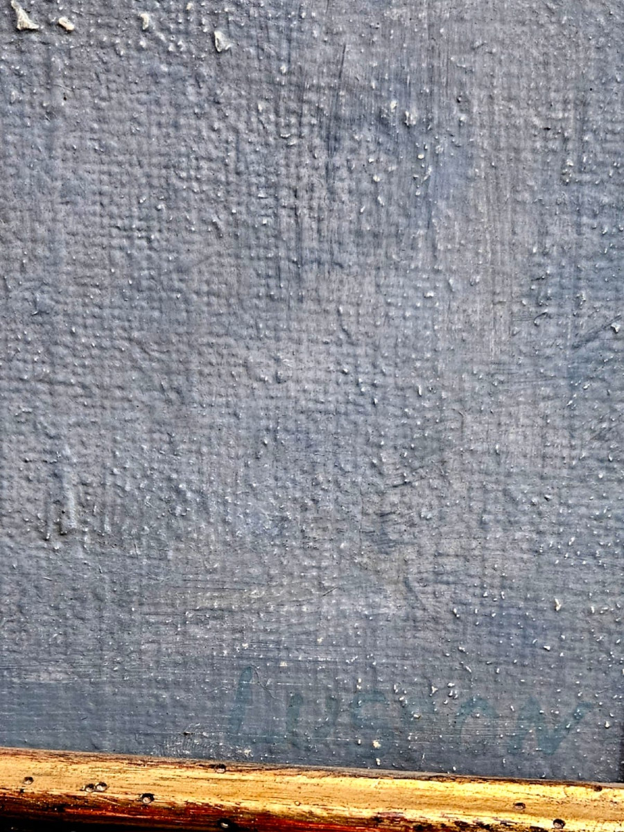 Vladimir Guertick dit Lusson, huile sur toile-photo-3