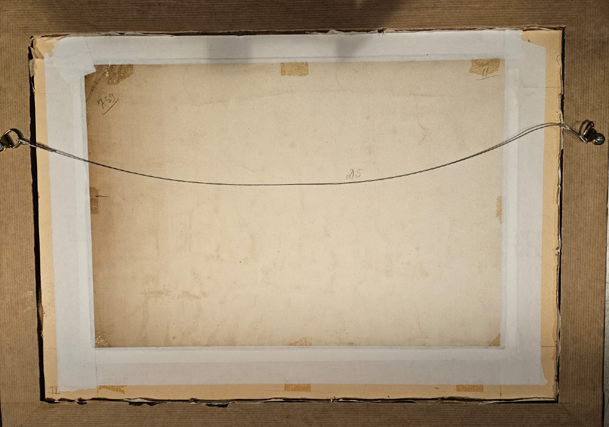 View Of The Pont De l'Arche Over The Seine Around 1830, Watercolor-photo-4