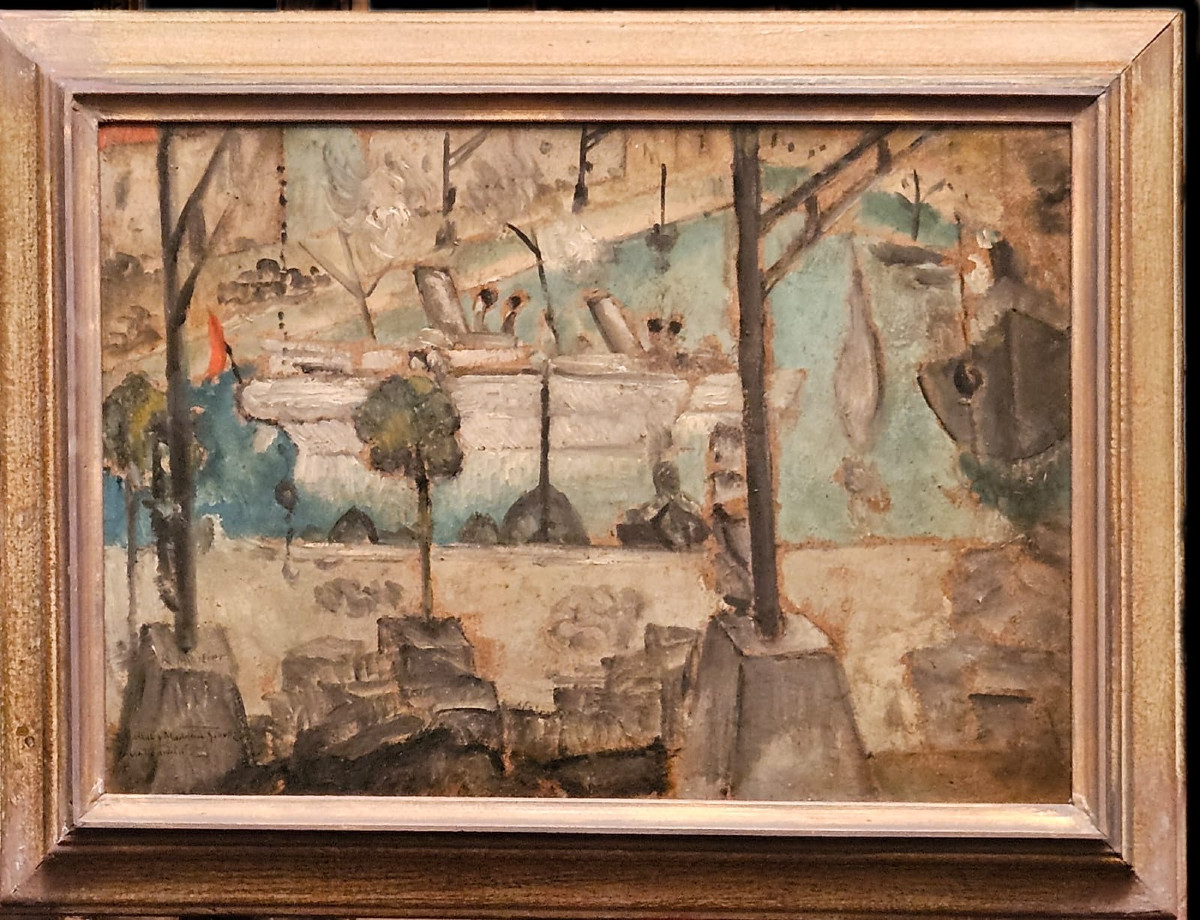 Oil On Cardboard By Robert Mortier (1878-1940)