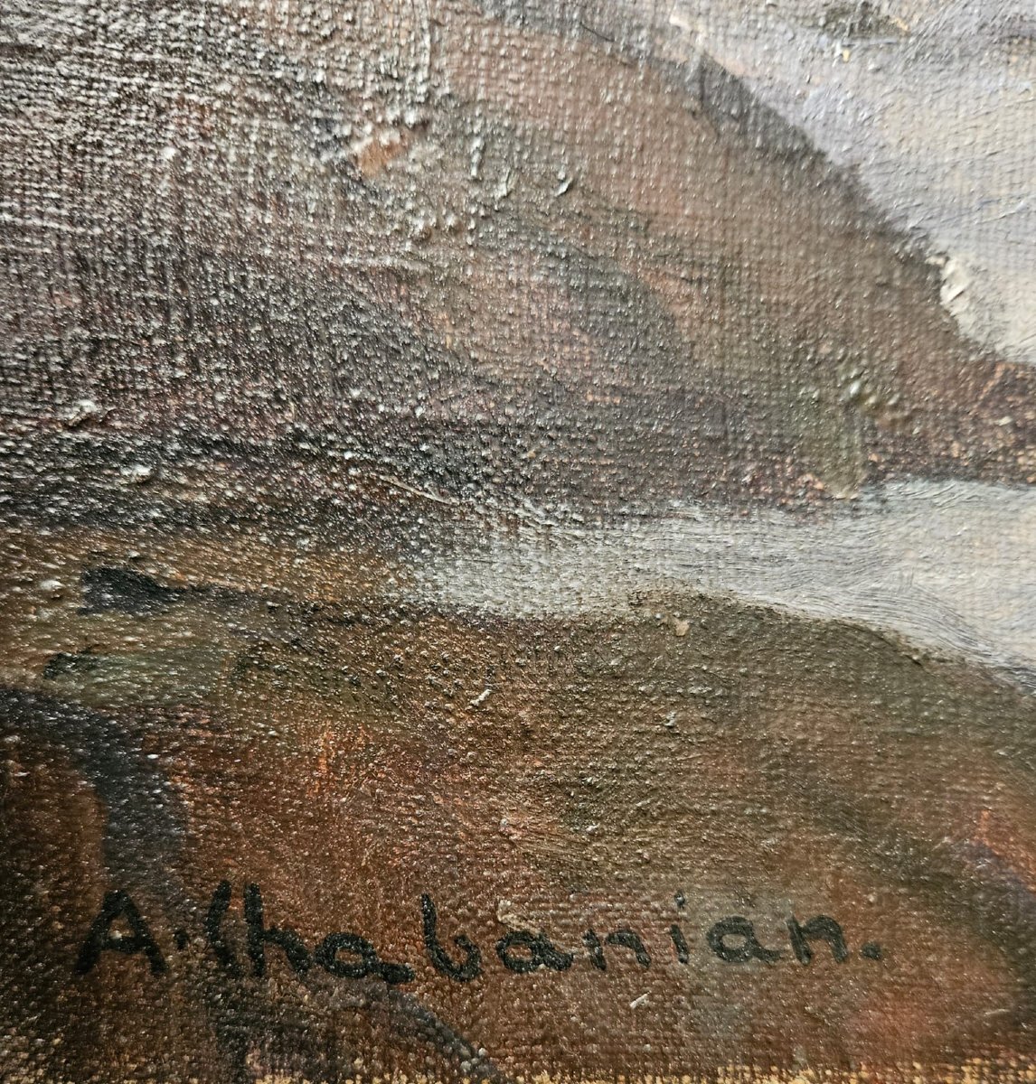 Sea, Oil On Canvas By Arsène Chabagnan Or Arsen Shabanyan-photo-2
