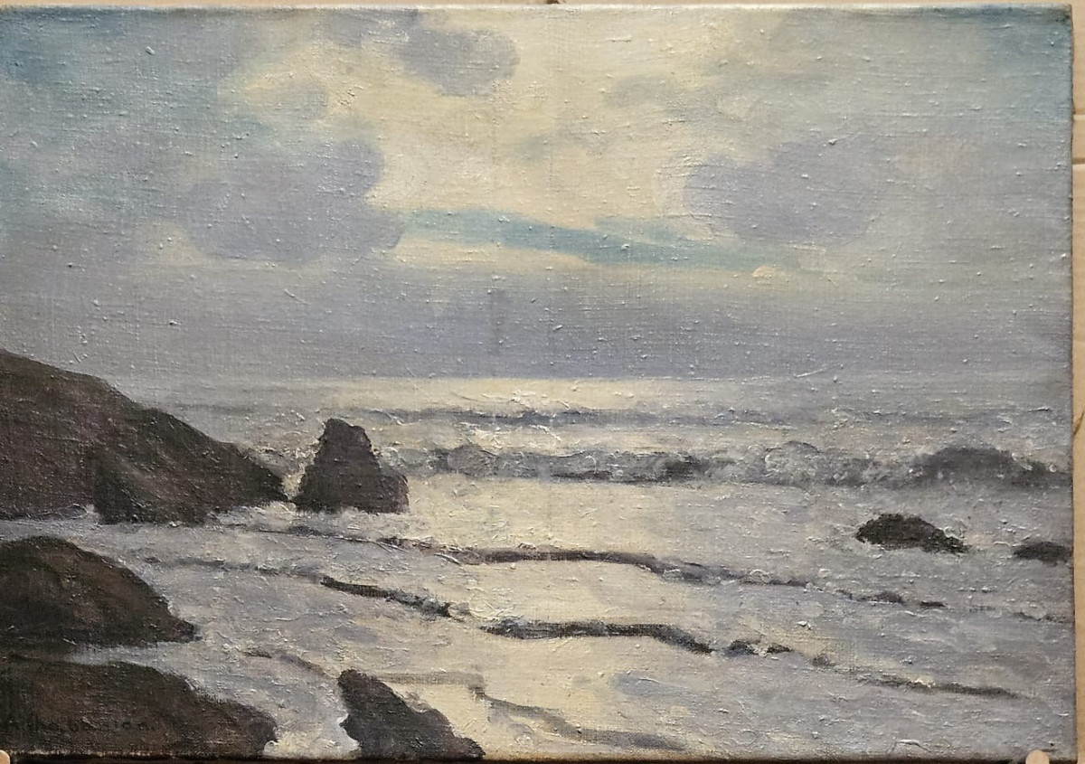 Sea, Oil On Canvas By Arsène Chabagnan Or Arsen Shabanyan