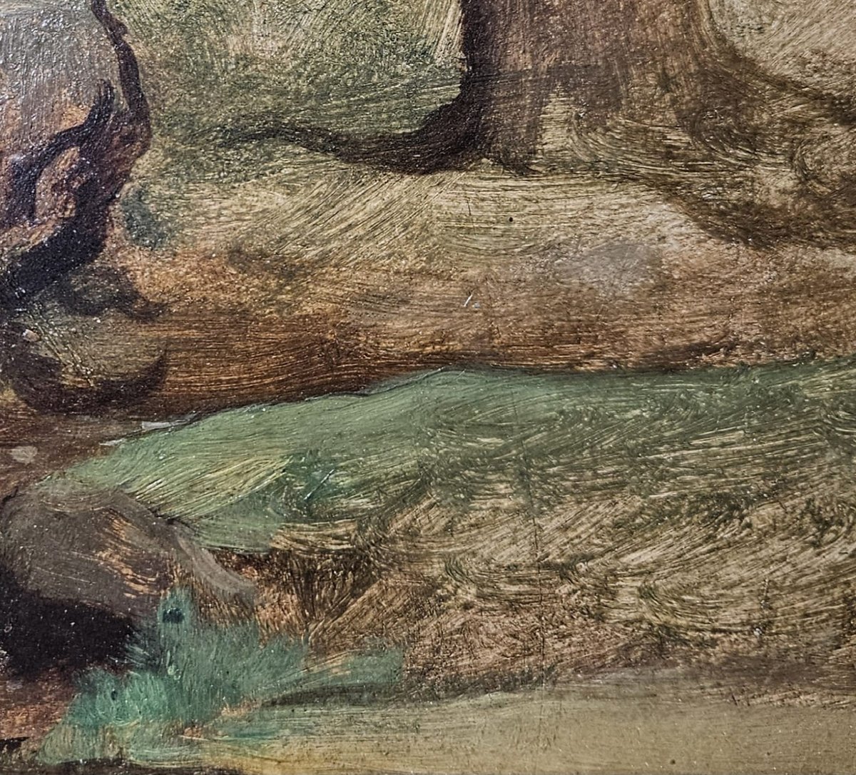 The Source, Oil On Paper By Louis Cabat-photo-1